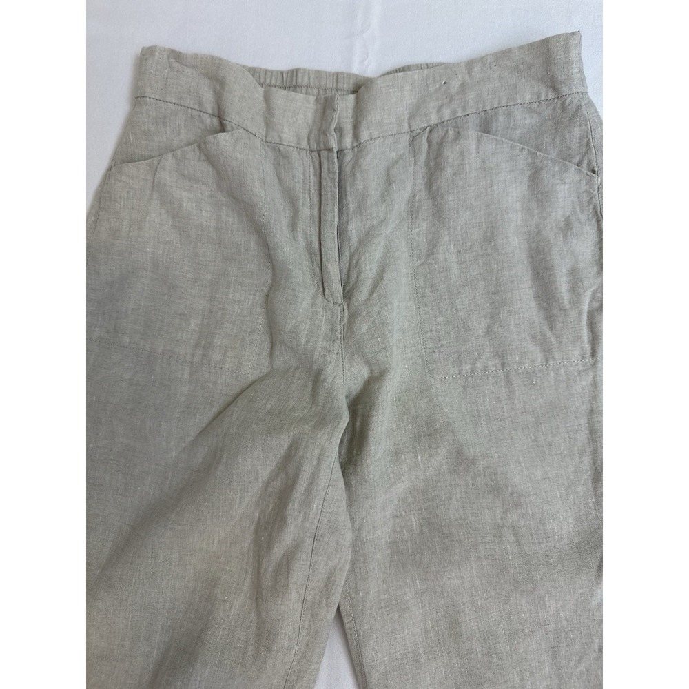 Chico's Beige 100% Linen Wide Leg Pants Women's Sz 00(2 Or XS)Natural Breathable - Picture 9 of 16